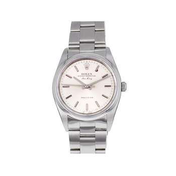 Montre d'occasion ROLEX Air King Precision homme automatique bracelet acier