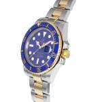 Montre d'occasion ROLEX Submariner Date Céramique homme mouvement automatique certifié (cosc) bracelet or jaune 750/000 et acier - vue D2
