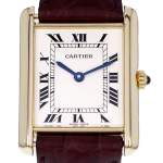 Montre d'occasion CARTIER Tank Louis Cartier mixte quartz bracelet cuir cresus - vue D1