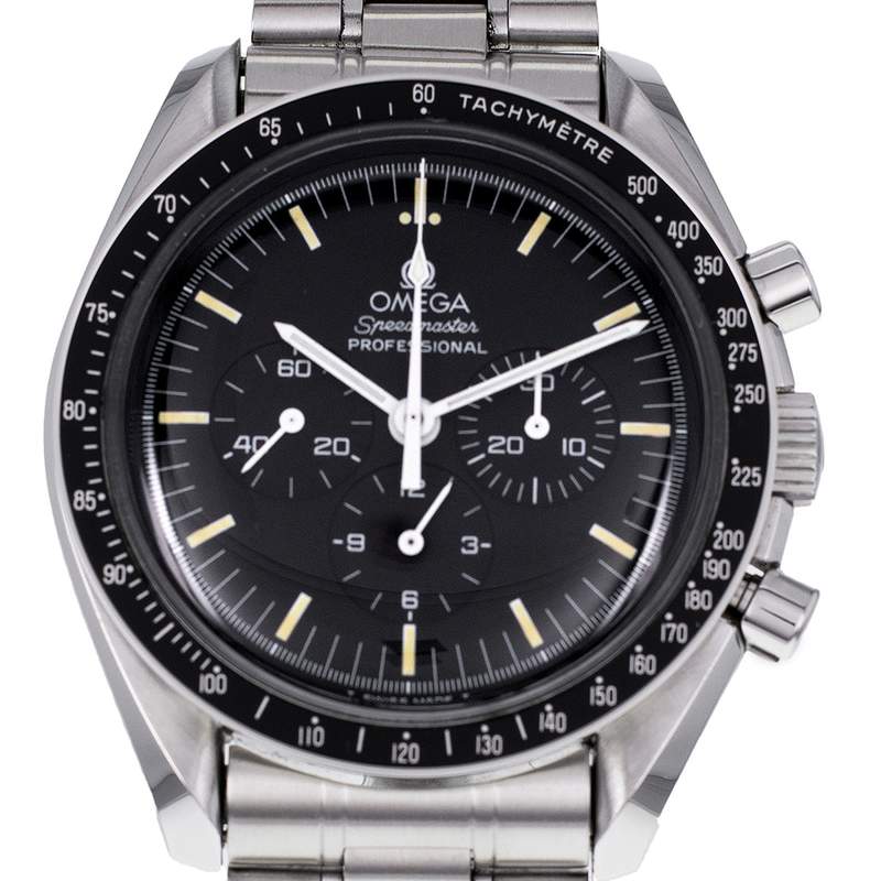 Montre d'occasion OMEGA Speedmaster Moonwatch Vintage homme mécanique bracelet acier - vue D1