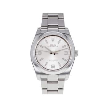 Montre d'occasion ROLEX Oyster Perpetual homme mouvement automatique certifié (cosc) bracelet acier