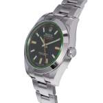 Montre d'occasion ROLEX Milgauss GV homme mouvement automatique certifié (cosc) bracelet acier - vue D2