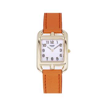 Montre d'occasion HERMES Cape Cod femme quartz bracelet cuir d'origine