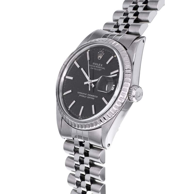 Montre d'occasion ROLEX DateJust homme mouvement automatique certifié (cosc) bracelet acier - vue D2