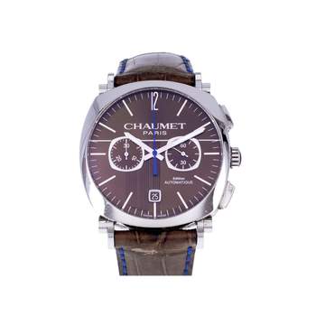 Montre d'occasion CHAUMET Dandy Chronographe homme automatique bracelet cuir d'origine
