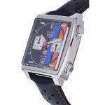 Montre d'occasion TAG HEUER Monaco Gulf homme automatique bracelet cuir d'origine - vue D2
