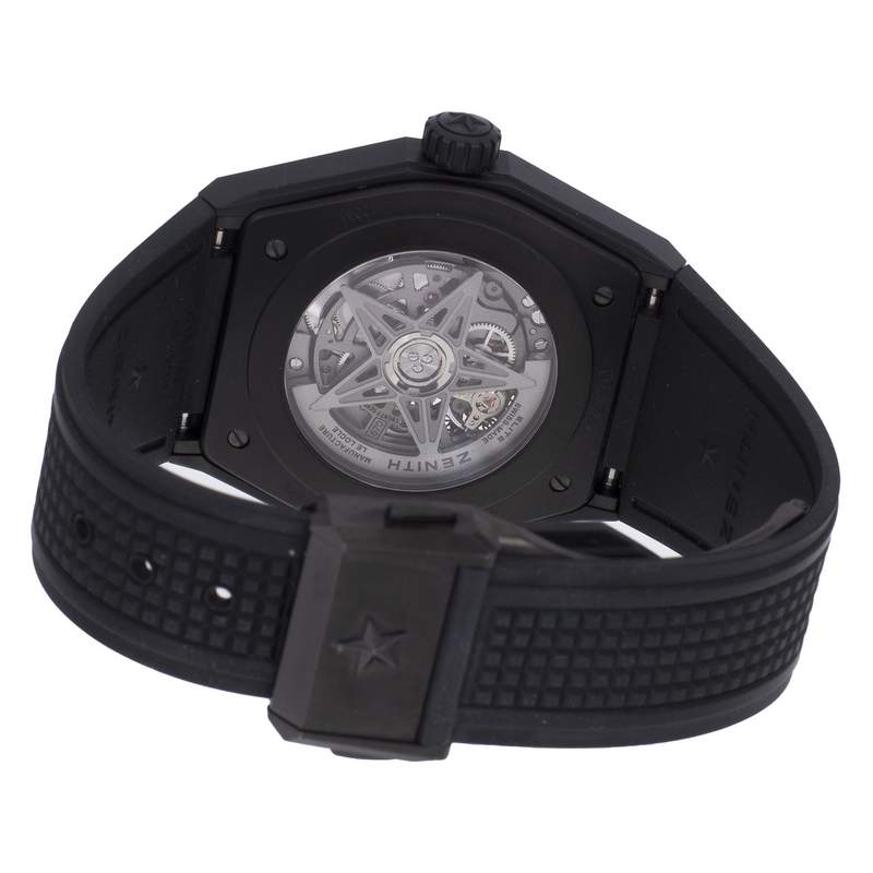 Montre d'occasion ZENITH Defy Classic Skeleton homme automatique bracelet caoutchouc - vue 3