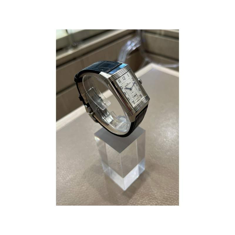 Montre d'occasion JAEGER LECOULTRE Reverso Duoface homme mécanique bracelet cuir d'origine - vue 1