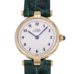 Montre d'occasion CARTIER Must Vermeil femme quartz bracelet cuir cresus - vue D1