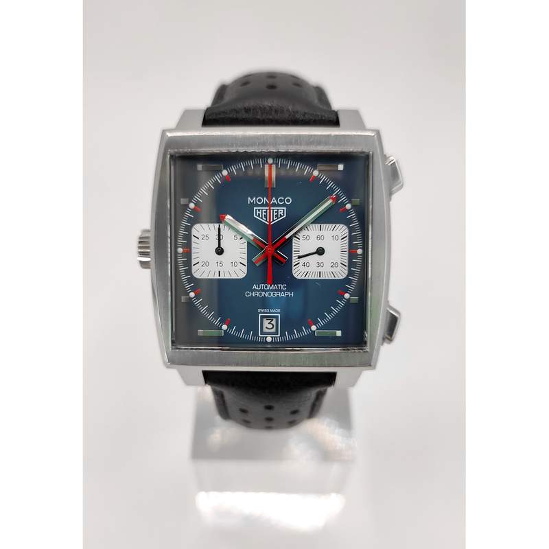 Montre d'occasion TAG HEUER Monaco Steve McQueen homme automatique bracelet cuir cresus - vue 1