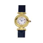 Montre d'occasion CARTIER Must Vermeil femme quartz bracelet cuir d'origine - vue 1