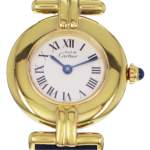 Montre d'occasion CARTIER Must Vermeil femme quartz bracelet cuir d'origine - vue D1