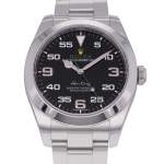 Montre d'occasion ROLEX Air King homme mouvement automatique certifié (cosc) bracelet acier - vue D1
