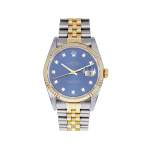 Montre d'occasion ROLEX DateJust Diamants mixte mouvement automatique certifié (cosc) bracelet or jaune 750/000 et acier - vue 1