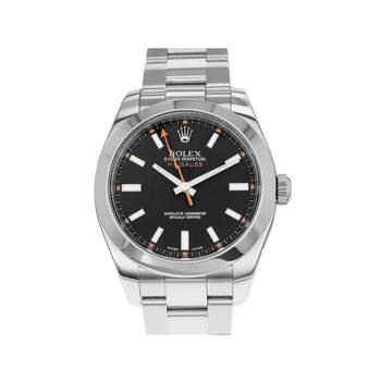 Montre d'occasion ROLEX Milgauss homme mouvement automatique certifié (cosc) bracelet acier