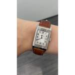 Montre d'occasion JAEGER LECOULTRE Reverso Classique Mécanique homme mécanique bracelet cuir d'origine - vue porté 2