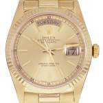 Montre d'occasion ROLEX Day-Date Or jaune mixte automatique bracelet or jaune 750/000 - vue D1