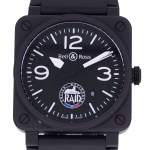 Montre d'occasion BELL & ROSS BR03-92 RAID Limited Edition homme automatique bracelet caoutchouc - vue D1