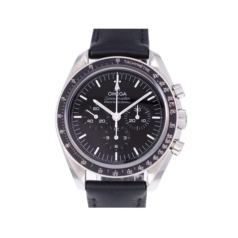 Montre d'occasion OMEGA Speedmaster Professional Moonwatch homme mécanique bracelet cuir d'origine - vue 1
