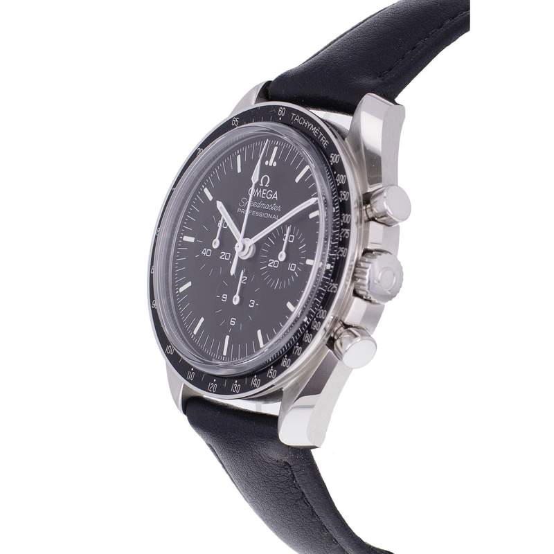 Montre d'occasion OMEGA Speedmaster Professional Moonwatch homme mécanique bracelet cuir d'origine - vue D2