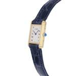 Montre d'occasion CARTIER Tank Vermeil femme quartz bracelet cuir cresus - vue D2