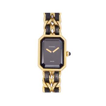 Montre d'occasion CHANEL Première S femme quartz bracelet plaqué or