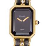 Montre d'occasion CHANEL Première S femme quartz bracelet plaqué or - vue D1