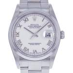 Montre d'occasion ROLEX DateJust 36 homme mouvement automatique certifié (cosc) bracelet acier - vue D1