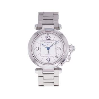 Montre d'occasion CARTIER Pasha C mixte automatique bracelet acier