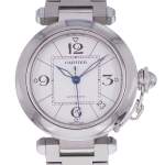 Montre d'occasion CARTIER Pasha C mixte automatique bracelet acier - vue D1
