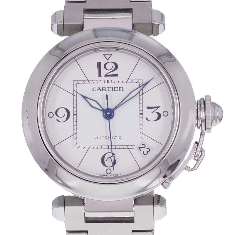 Montre d'occasion CARTIER Pasha C mixte automatique bracelet acier - vue D1
