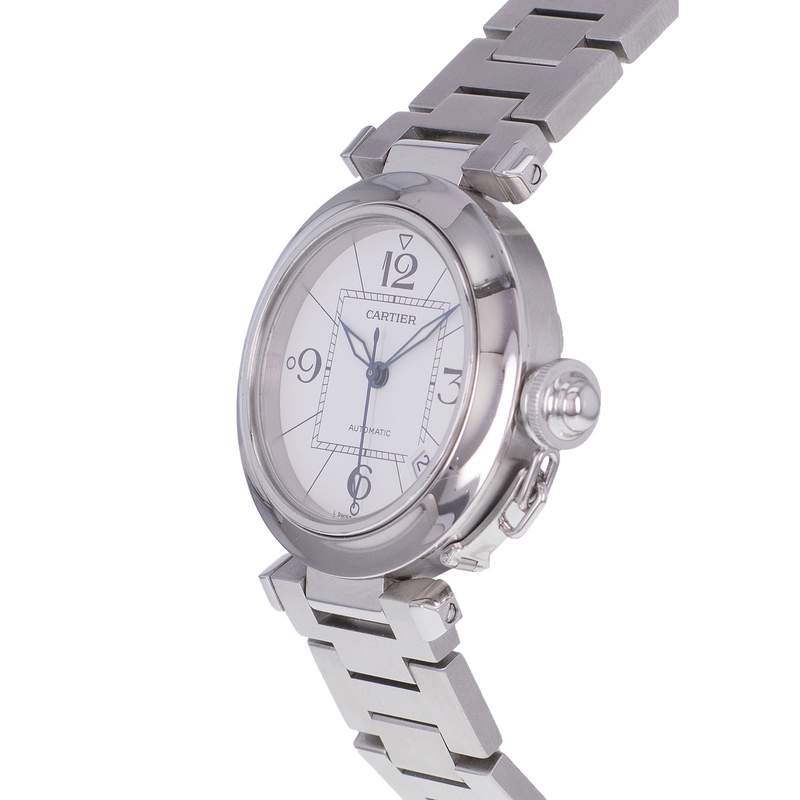 Montre d'occasion CARTIER Pasha C mixte automatique bracelet acier - vue D2