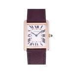Montre d'occasion CARTIER Tank Solo femme quartz bracelet cuir d'origine - vue 1