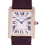 Montre d'occasion CARTIER Tank Solo femme quartz bracelet cuir d'origine - vue D1