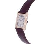 Montre d'occasion CARTIER Tank Solo femme quartz bracelet cuir d'origine - vue D2