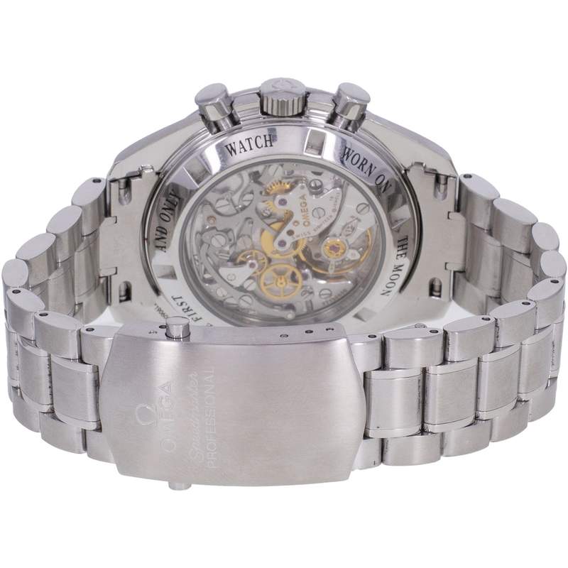 Montre d'occasion OMEGA Speedmaster Moonwatch Chocolat homme mécanique bracelet acier - vue 3