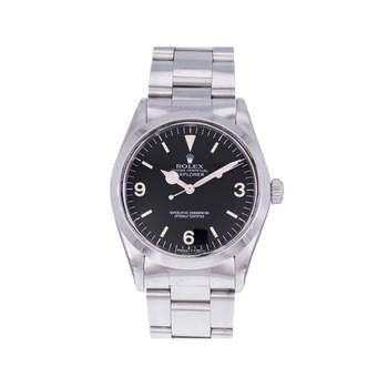 Montre d'occasion ROLEX Explorer Vintage homme mouvement automatique certifié (cosc) bracelet acier