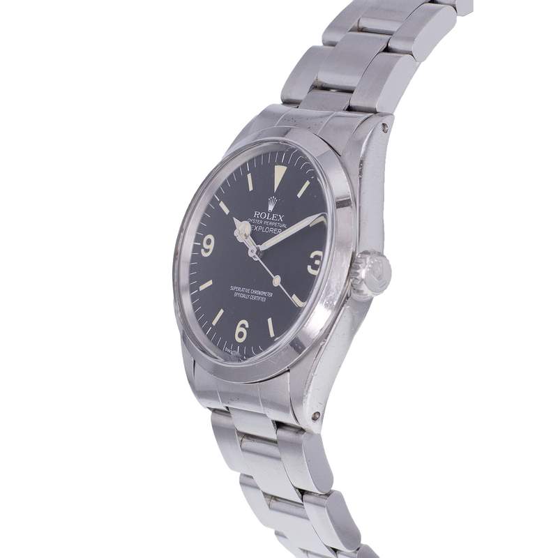 Montre d'occasion ROLEX Explorer Vintage homme mouvement automatique certifié (cosc) bracelet acier - vue D2