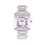 Montre d'occasion CARTIER Tank Française 28mm homme automatique bracelet acier - vue 1