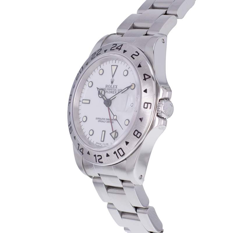 Montre d'occasion ROLEX Explorer II Chicchi Di Mais homme mouvement automatique certifié (cosc) bracelet acier - vue D2