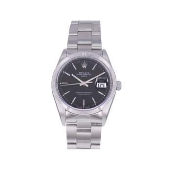 Montre d'occasion ROLEX Oyster Perpetual Date homme mouvement automatique certifié (cosc) bracelet acier