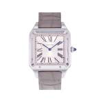 Montre d'occasion CARTIER Santos Dumont XL homme mécanique bracelet cuir d'origine - vue 1