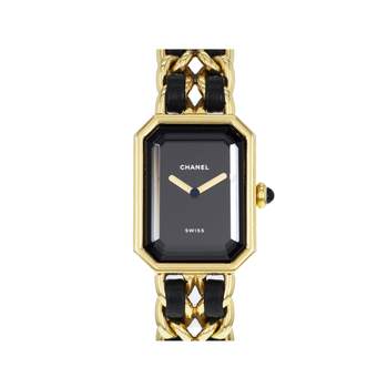 Montre d'occasion CHANEL Première M femme quartz bracelet plaqué or