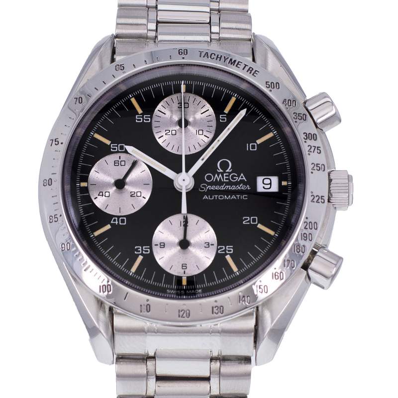 Montre d'occasion OMEGA Speedmaster Date Panda homme automatique bracelet acier - vue D1