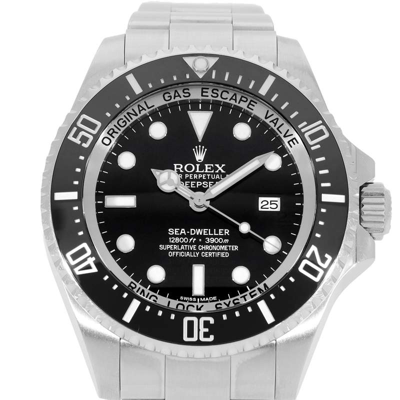 Montre d'occasion ROLEX Sea-Dweller DeepSea homme mouvement automatique certifié (cosc) bracelet acier - vue D1