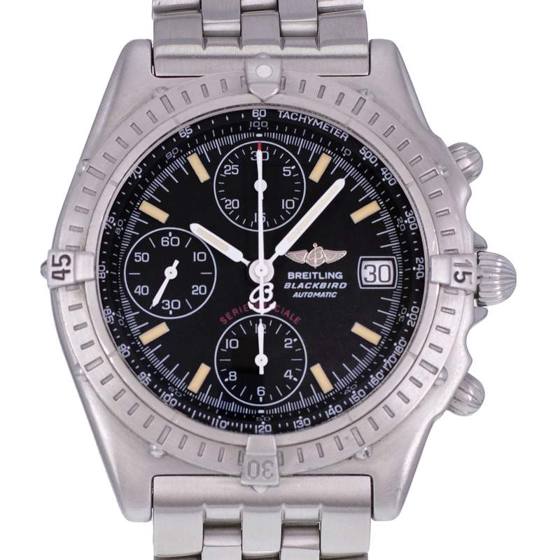 Montre d'occasion BREITLING Chronomat Blackbird homme automatique bracelet acier - vue D1