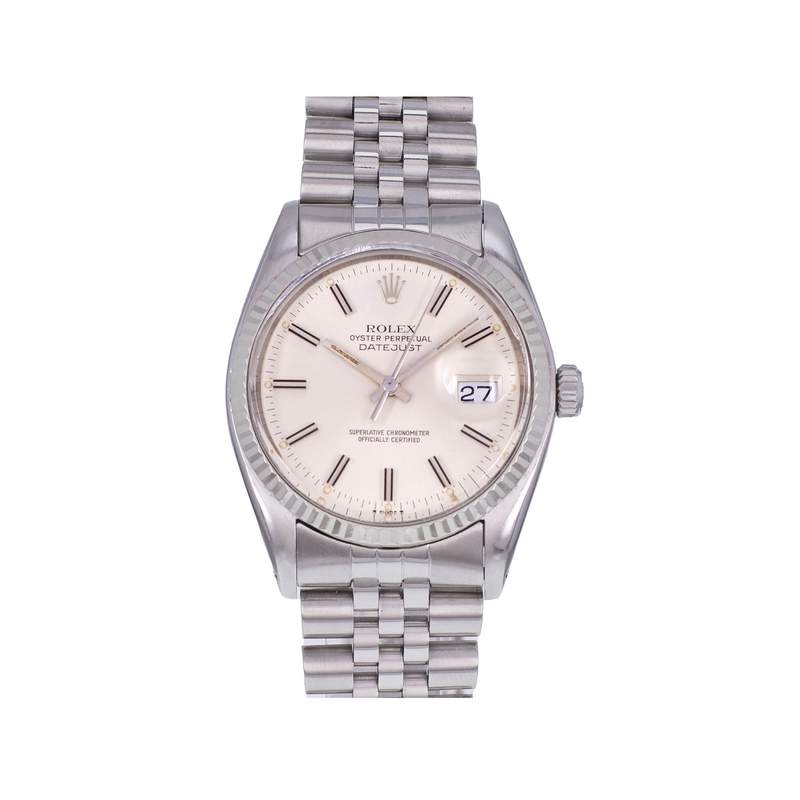 Montre d'occasion ROLEX DateJust Vintage homme mouvement automatique certifié (cosc) bracelet acier - vue 1