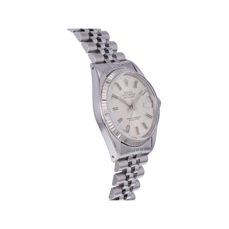 Montre d'occasion ROLEX DateJust Vintage homme mouvement automatique certifié (cosc) bracelet acier - vue 2