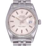 Montre d'occasion ROLEX DateJust Vintage homme mouvement automatique certifié (cosc) bracelet acier - vue D1