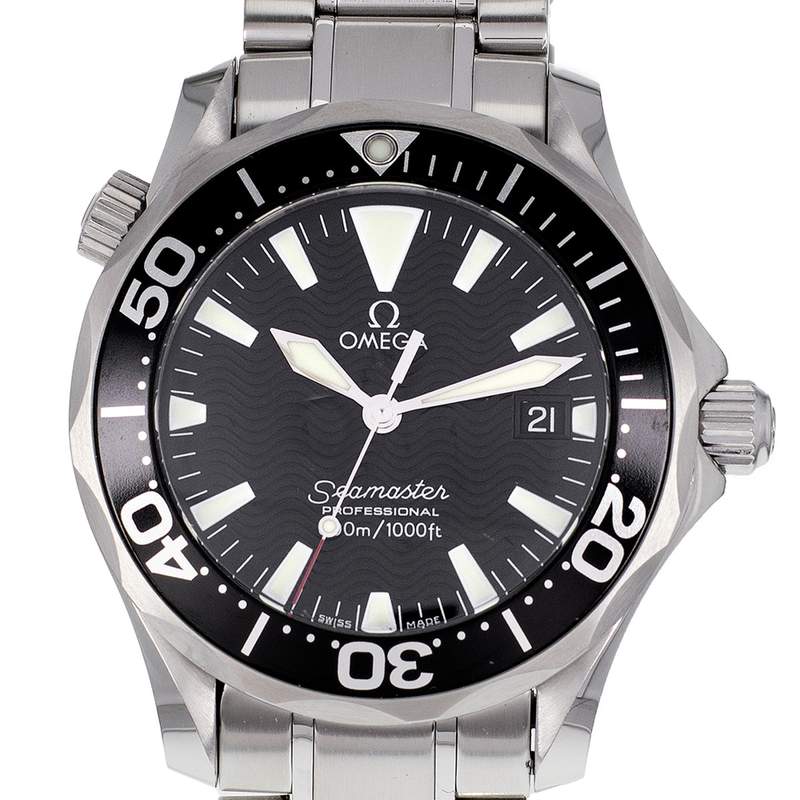 Montre d'occasion OMEGA Seamaster 'Peter Blake' Medium homme quartz bracelet acier - vue D1